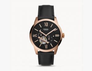 Townsman Automatic Black Leather Watch