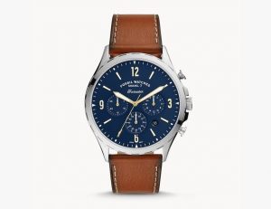 Forrester Chronograph Luggage Leather Strap