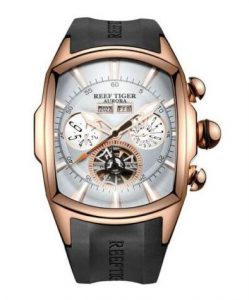 Reef Tiger Men's Double Tourbillon Watch