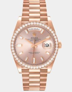Rolex Sky-Dweller 18k Rose Gold 34ct Diamond Automatic