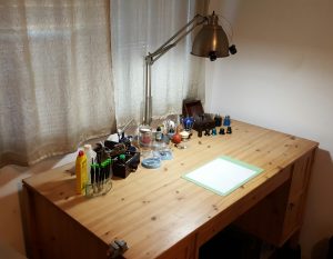 Workspace and Lighting for watch repairing