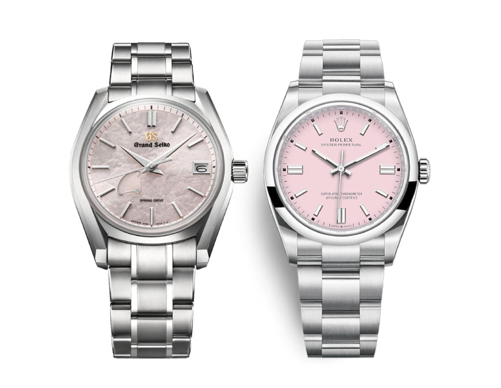 Grand Seiko’s accessible boutique displays vs. Rolex’s elusive AD availability